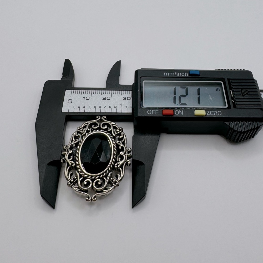 VINTAGE Black Rhinestone Baroque Button Cover - Picture 14 of 15